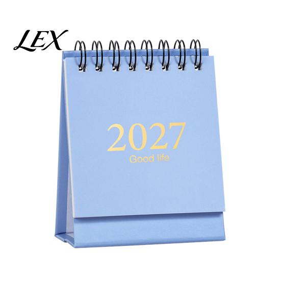 Professional Planning Calendar 2027-2028 Mini Standing Flip Desk Calendar, 18 Month Desktop Planner from Jan. Compact Monthly Organizer 2027