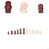 32 Pieces Wooden Chess Set Educational Figures for Club School Office Dorm