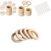Elegant Baby Newborn Natural Round Wood Teething Rings Perfect For Diy Gifts