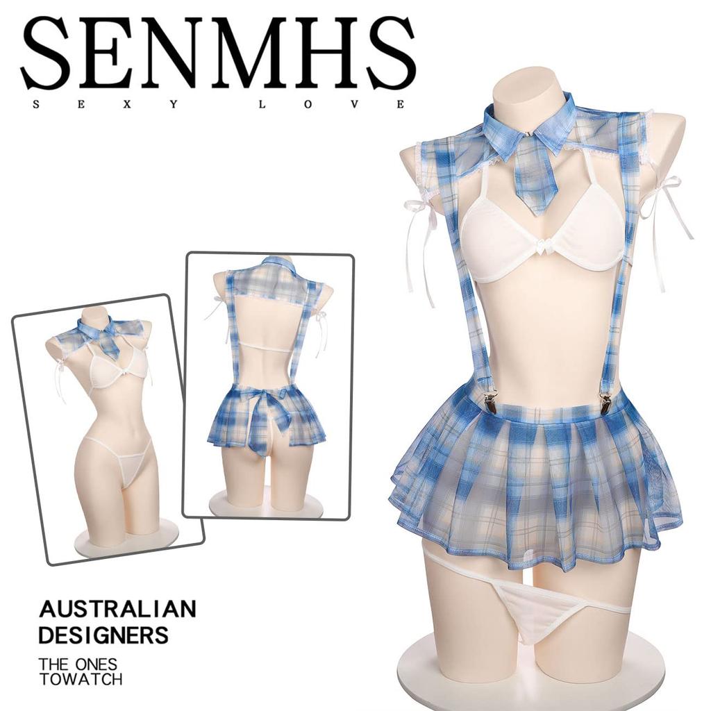 Sailor Uniform Extremely Sexy Maid Cute Mini Anime Cosplay One Size Fits Most and [SENMHS] See-Through Cosplay, Erotic, Naughty, Lingerie, Skirt,