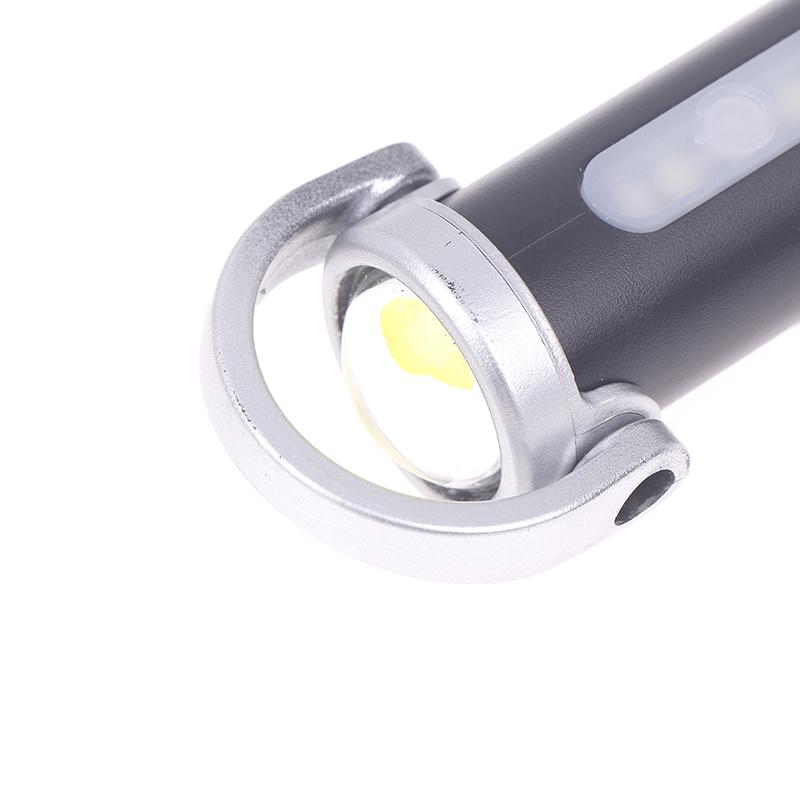 Cob Work Light Type-C Rechargeable Led Flashlight Keychain Hanging Portable Light Keyring Camping Pocket Lamp For Outdoor