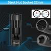 Suspension Socket Tool - 18mm, 19mm, 21mm, 22mm, 24mm Strut Nut Socket with 12 Point 1/2" Drive - Easy Remove Strut Nuts - Vm Number 3353