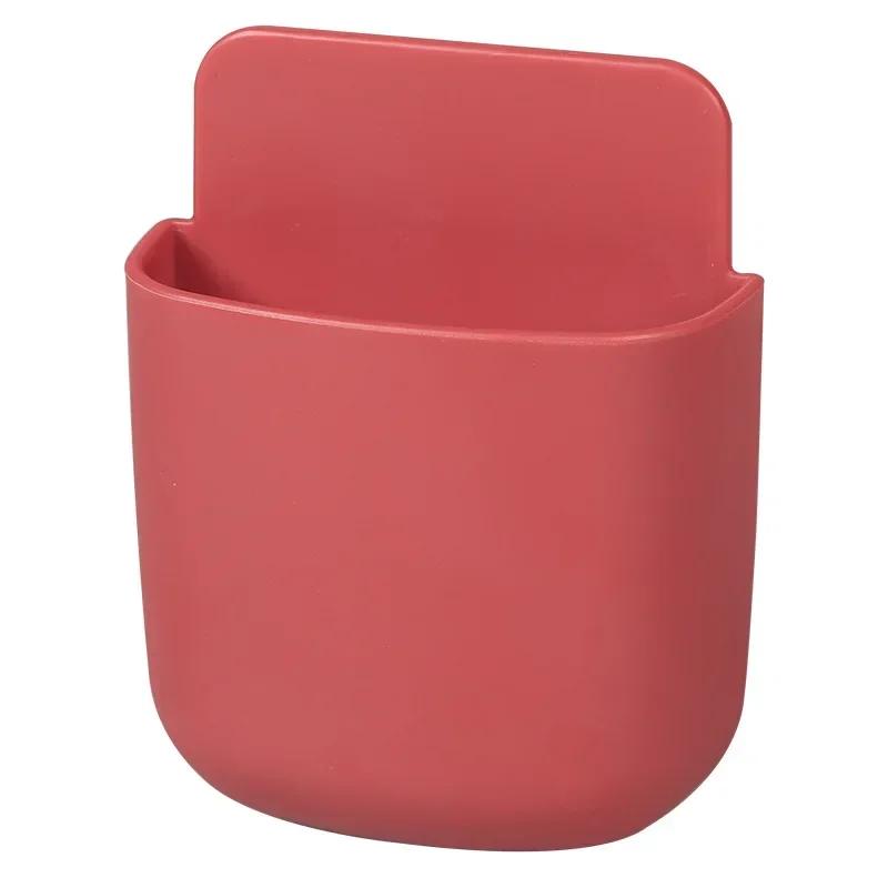 Montat pe perete cutie de depozitare suport pentru telefon mobil, suport pentru telecomandă, organizator de depozitare pentru aer condiționat TV