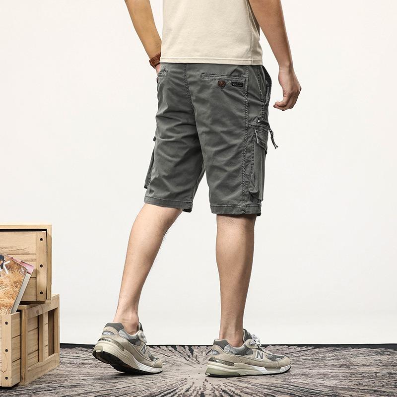 Tooling Shorts Men's Thin Pants Men's Summer New Trendy High Street Loose Straight Men's Pants High Sense