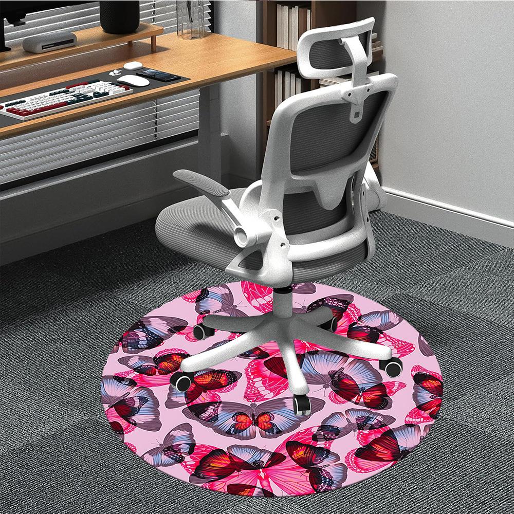

1pc Butterfly Swarm Chair Carpet for Office - Durable, Ideal for Chair Mats, Stylish & Functional Decorative Rug yy260130050 80cm by 80cm
