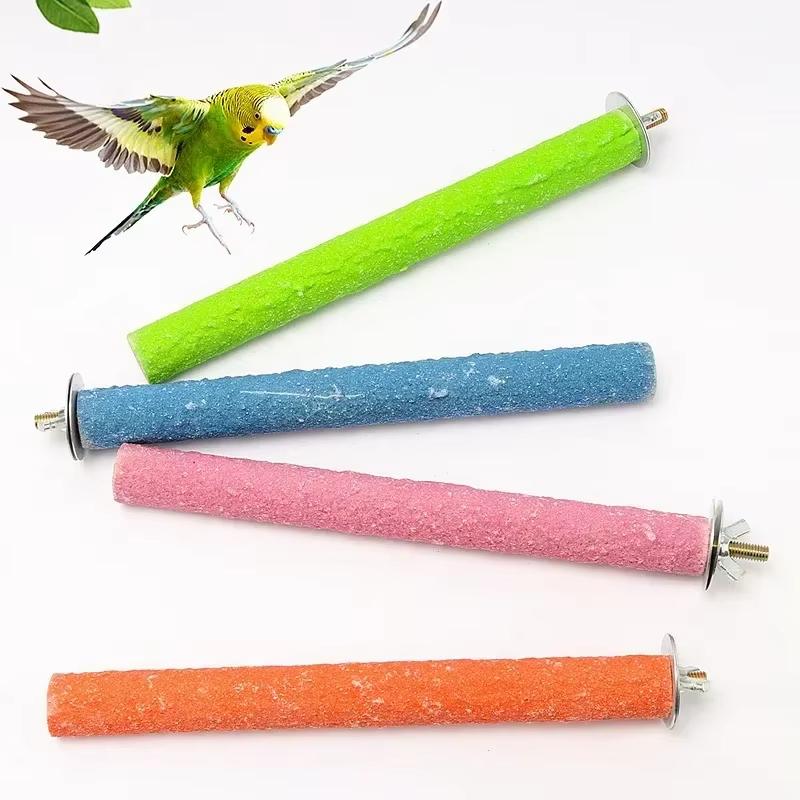 Bird Claw Beaks Grinding Bar Standing Stick Parrot Station Pole Bird Funny Supplies Parrot Grinding Stand Claws Cage Accessories