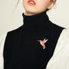 Yousheng Hummingbird Badge Hard Enamel Rubber Backing Pin Jackets Backpacks Hats Lapel Brooch Nature