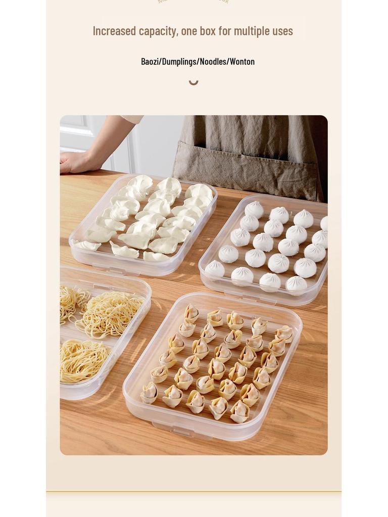 Large Capacity Multi-layer Dumpling Freezer & Fresh-Keeping Box