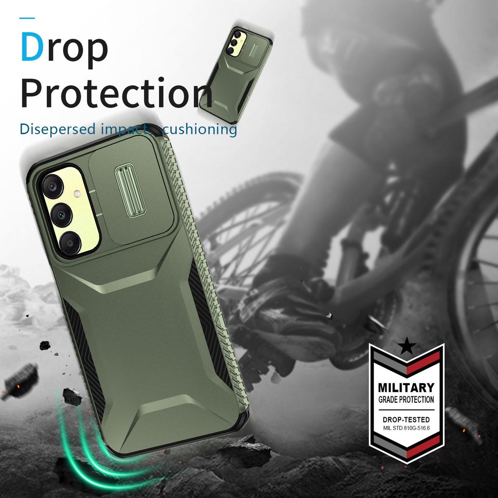 Für Samsung Galaxy A25 5G (Global) (161,0 x 76,5 x 8,3 mm) Hülle TPU+PC Militärische Stoßfeste Abdeckung