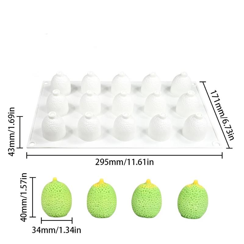 Mousse Cake Mold Silicone Baking Mold Fruit Series Hami Melon Lychee Blueberry Grape Chocolate Mold French Dessert Diy