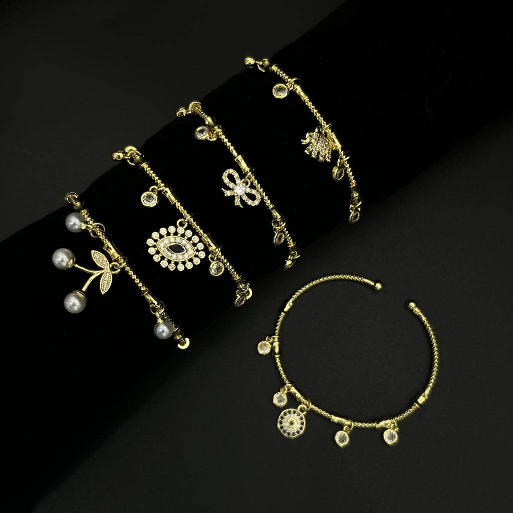 Tree of Life & Butterfly Zircon Bangle - Elegant Retro Jewelry