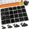1705pcs Hex Button Machine Screws Assortment Kit: M2, M3, M4, M5 Metric Bolts, Nuts, Lock & Flat Washers.