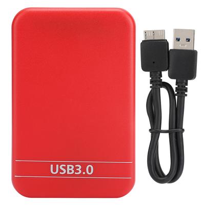 2,5-Zoll Festplattengehäuse Tragbar Ultradünnes SSD-Gehäuse mit USB 3.0 Schnittstelle für Laptop-Festplatte(rot
