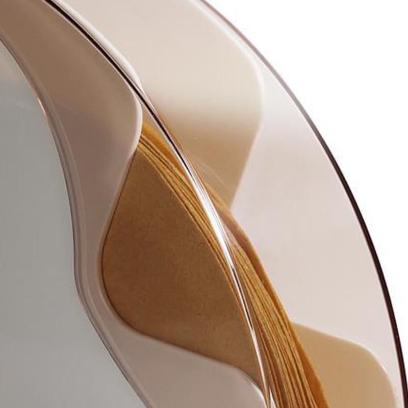 Plastic Coffee Filter Holder with Cover Filter Paper Dustproof Storage Box Dispenser Rack White