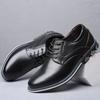 Fashion Men's Leather Shoes Soft Sole Soft Leather Casual Sneaker Fashion Black British Business Formal Work Men's Shoes Big Size 38-48