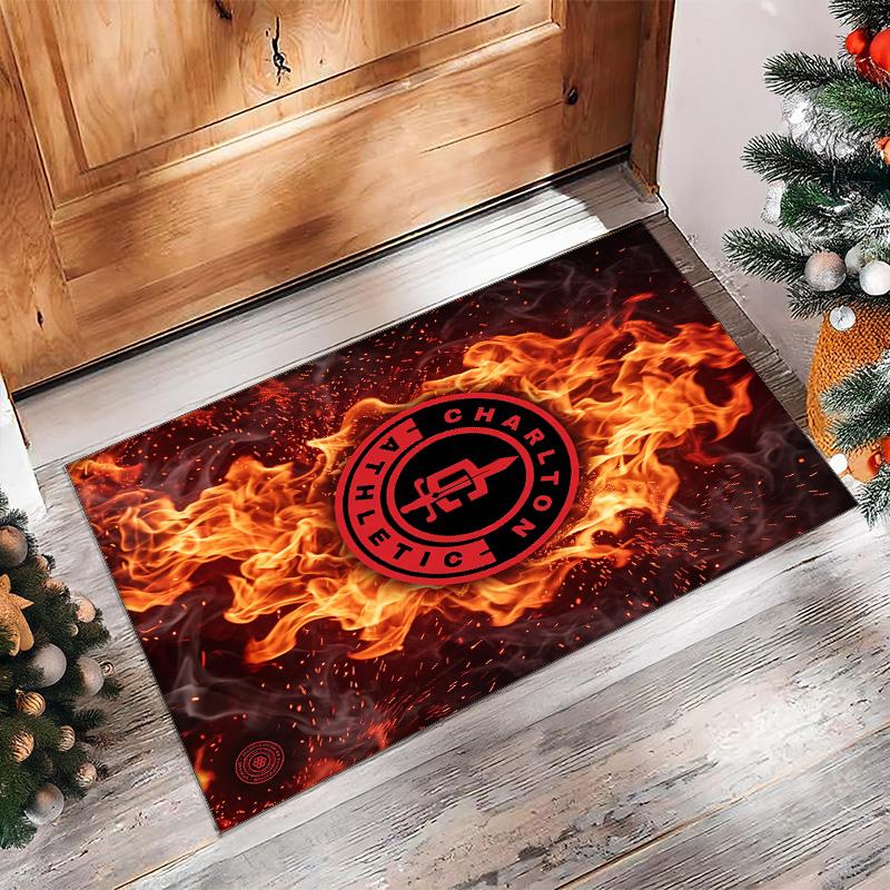 Tappeto Morbido Antiscivolo per Interni con Motivo Calcio Charlton Athletic FC Tappetino Decorativo Sportivo per Camera da Letto