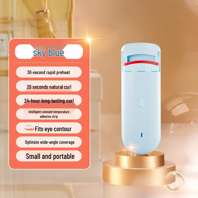 Portable Electric Heated Eyelash Curler for Long-Lasting Curls