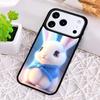 Cartoon Rabbit Bunny Phone Case for iPhone 17 Air 16 15 11 12 14 13 Pro Max Shockproof Cover