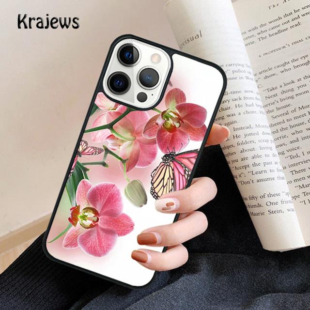 Orchid Flowers Colorful Soft Phone Case For iPhone 17 Air 16 15 14 Max Plus 11 12 13 Pro Max Phone Cover Fundas