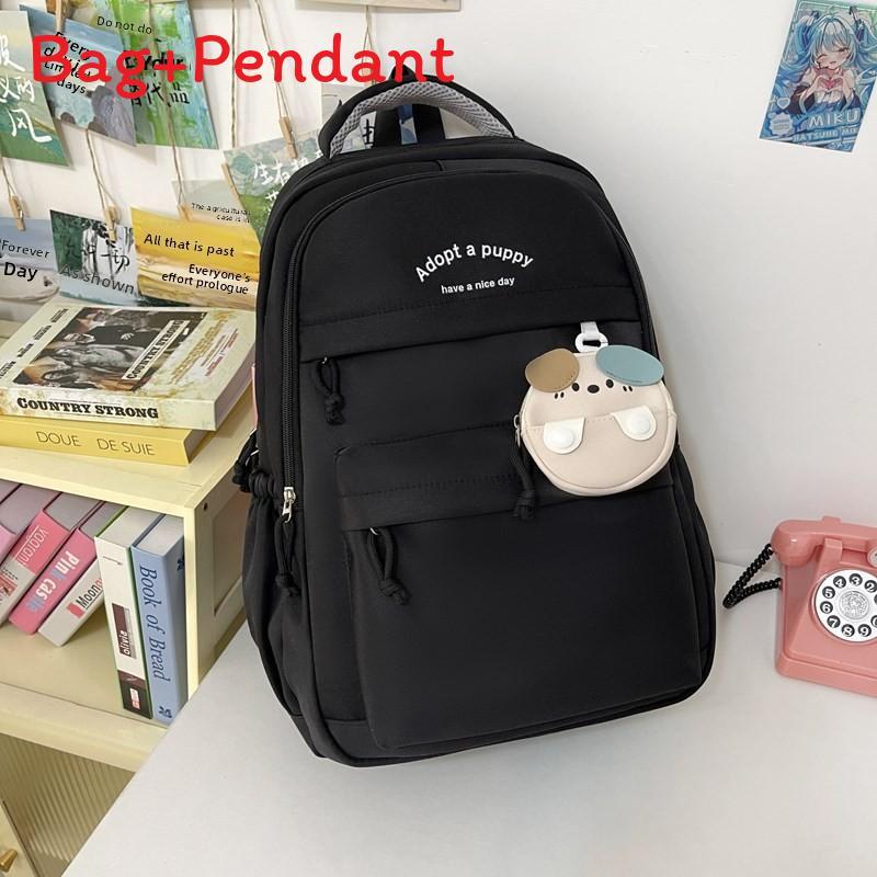 

Unisex Casual Backpack With Waterresistant Twill Fabric For School And Travel чёрный