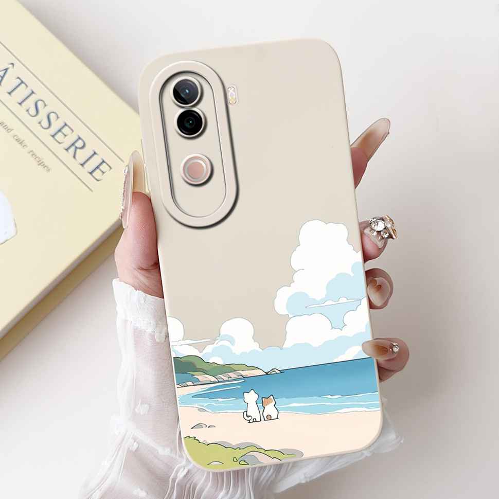 Flower Cover For Vivo V40e Case Soft Silicone Phone Back Cover Casing For Vivo V 40e V40e 4G V2403 Coque TPU Fundas