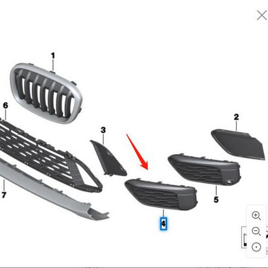 Compatible BMW X1/F49 Front Bumper Fog Light Frame Grille Accessories (51117453989, 51117453990)