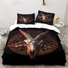 Baphomet Satan Demon Evil Duvet Cover Set Horror Evil Monster Bedding Set Full King Size Comforter Cover Christmas Navidad Gift