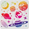 Plastic Reusable Drawing Painting Stencils Templates, for Painting On Scrapbook Fabric Tiles Floor Furniture Wood, Square, Star Pattern, 300x300mm