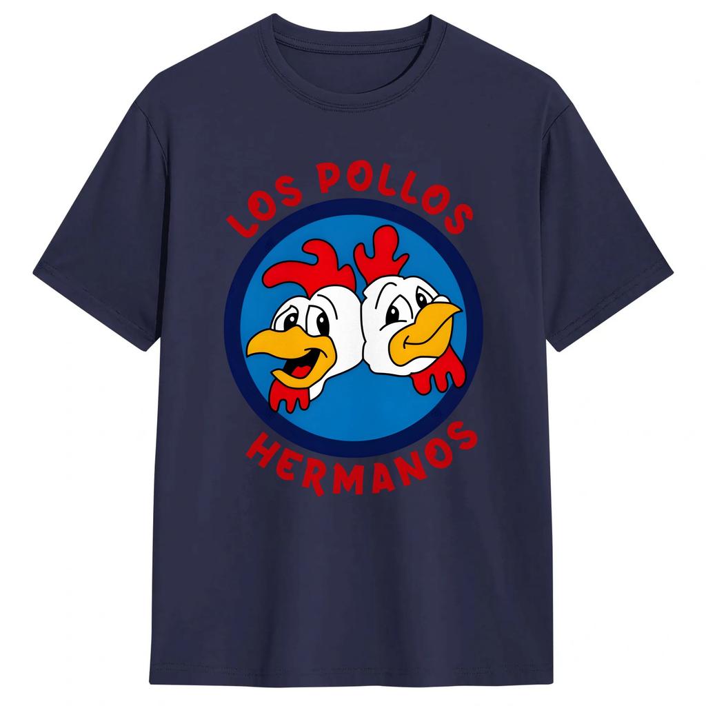 Los Pollos HerUnisexos Cotton T Shirt For Couple Summer Y2K Basic TShirts Comfortable Harajuku Tee Shirt Oversized Casual Tops
