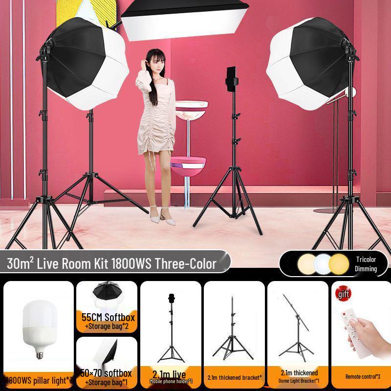 2200WS Super Bright Spherical Fill Light for Live Beauty, Photography, and Indoor Clothing Shoots