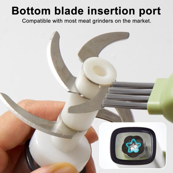 Cleaning Brush with Built-in Knife Edge Sharpener Safety Handle Double-Sided Design Cutlery Brush Sharp Blade Cleaning Tool