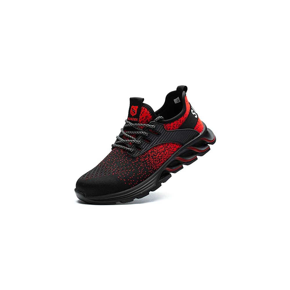 SUADEX Popular Safety Sneakers - Red - Safety Shoes, Work Shoes, Sneakers for Construction Sites,