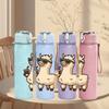1PC Cool Sunglasses Llama Cartoon 750ml Color Plastic Sports Water Bottle Leakproof Flip Straw Lid Suitable for Sports Office Home Use