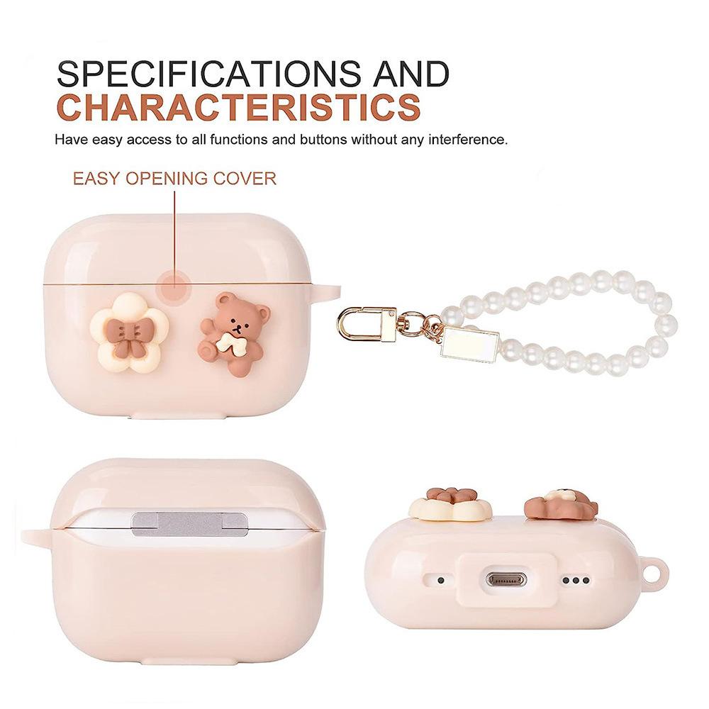 Cartoon cute three-dimensional bear bluetooth headset cover AirPods1st generation/1st generation/1st generation protective case AirPodsPro