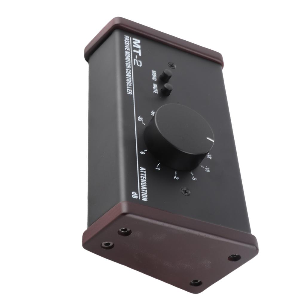 Passive Monitor Controller XLR and 3.5mm Interface Large Volume Knob Mute Control Passive Stereo Volume Controller