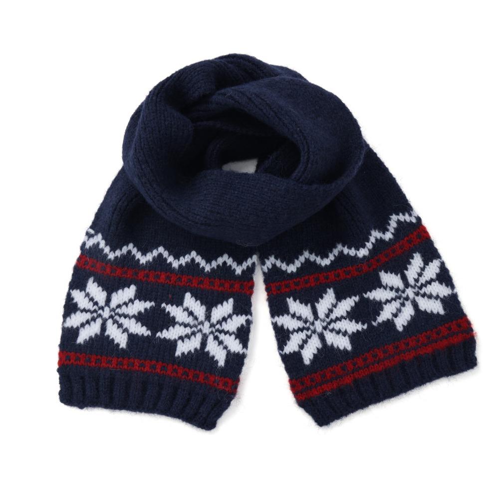 Cozy Retro Knitted Hat Soft Snow Flake Jacquard Pompoms Beanie Warm Winter Hat Scarf for Women