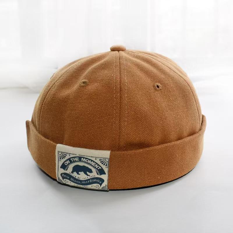 Unisex Brimless Dome Melon Cap Spring Summer Cotton Landlord Beanie Hat Men Women JK Japanese Solid Color Hip Hop Docker Hats
