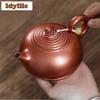 400ml Yixing Purple Clay Teapots Handmade Fish Pot Raw Ore Dragon's Blood Sand Conch Roasting Kettle With Infuser Zisha Tea Set