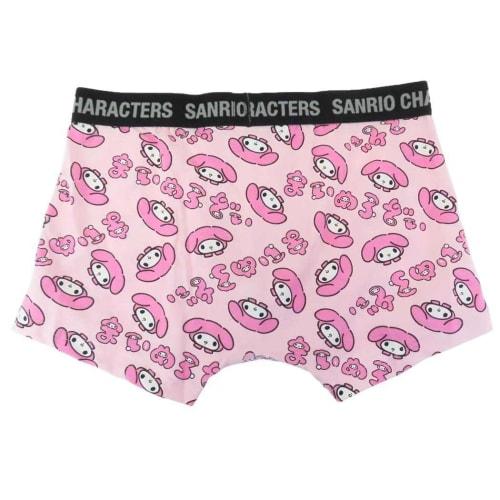Small Planet Sanrio Boxer Briefs with My Melody Hiragana Logo, Size L
