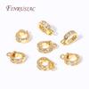 18K Gold Plated Brass With Zircon Hinged Pendant Enhancer Bail Clasps For Jewelry Making Supplies DIY Findings Accessories