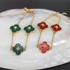 Four-leaf clover bracelet agate malachite women's bracelet fashion commuter versatile jewelry