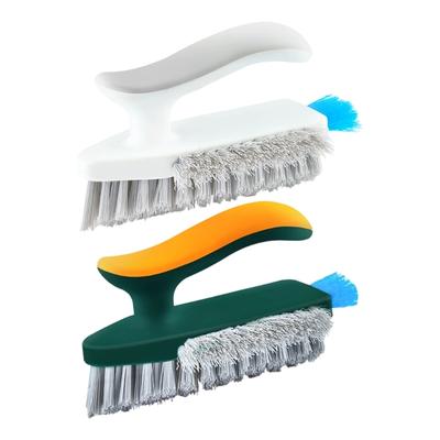 MultiSurface Cleaning Brush With V Shape and Narrow Bristles For Tile Grout Shower Corner Tight Space Efficient Scrubber