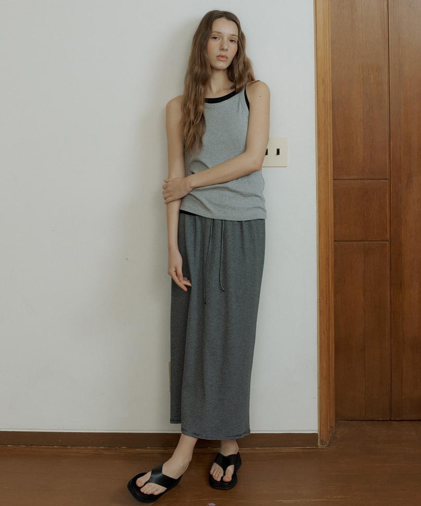 Otte Rib Stripe String Skirts_2Color