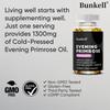 Evening Primrose Oil, Gamma Linolenic Acid, 1300mg 120 Capsules Dietary Supplement