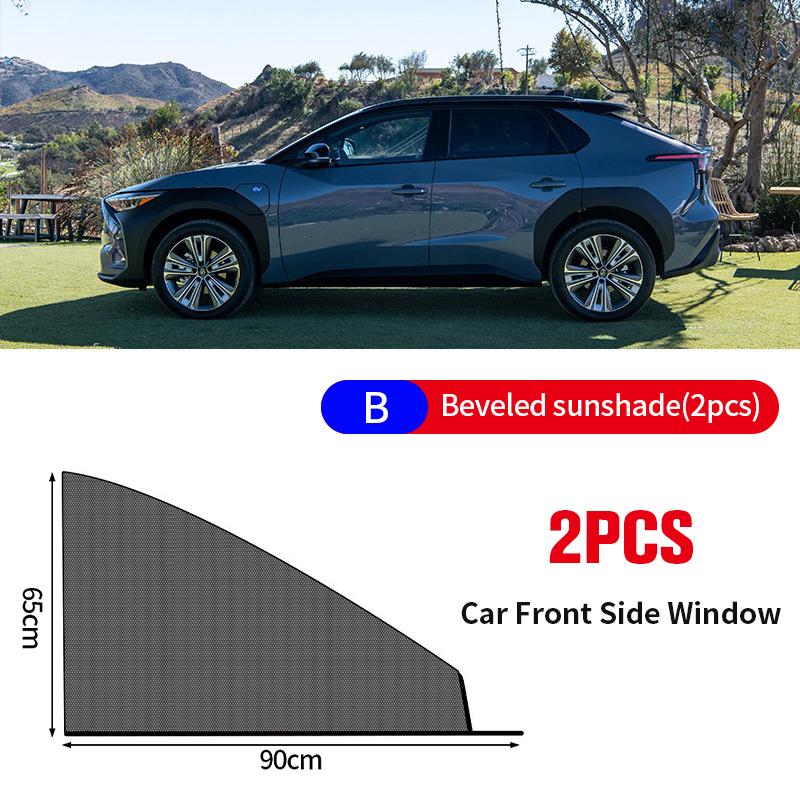 4-Piece Car Side Window Shade UV & Insect Resistant Universal Mosquito Net Breathable Mesh for Privacy Shades Screen Visor Cover