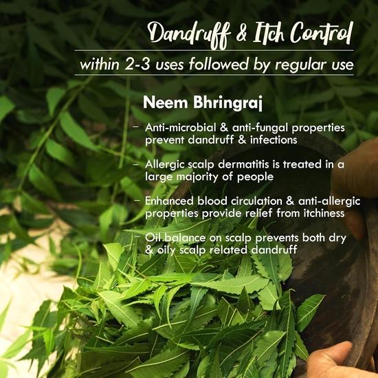 Nat Habit Breite Holzkamm aus Kacchi-Neem & Neem-Bhringraj-Haar-Nutri-Maske zur Förderung des Haarwachstums, zur Kontrolle von Haarausfall und zur Glättung der Haare (Kombi-Packung mit 3 Stück)