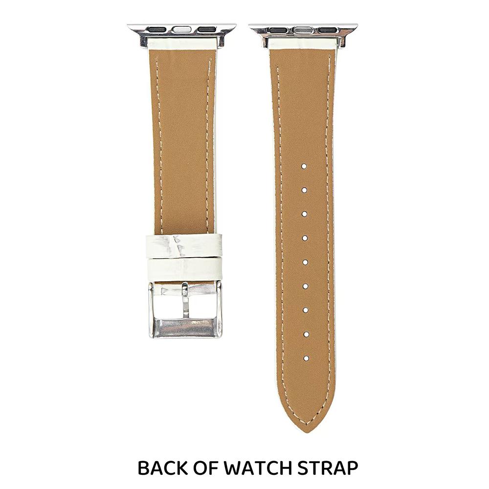 

Leather Watch Strap for Apple Watch Series 10 9 8 7 SE 6 5 4 3 2 1 42mm 41mm 40mm 38mm Crocodile Texture Wrist Band Style 4
