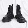 New Arrival Mens Motorcycle Boots Comfortable High Top Leather Shoes Fashion Simple Male Ankle Boots Classic Botas Walking Shoes