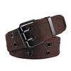 Hot sale  Men's Double Row Needle Buckle Woven Belt Women's Leisure Sports Outdoor Work