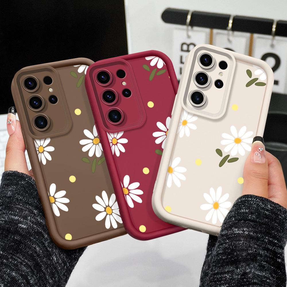 Falling Daisies Phone Case For Samsung Galaxy S23 S22 S21 S20 FE Plus Ultra Note 20 5G Staircase Soft Cover